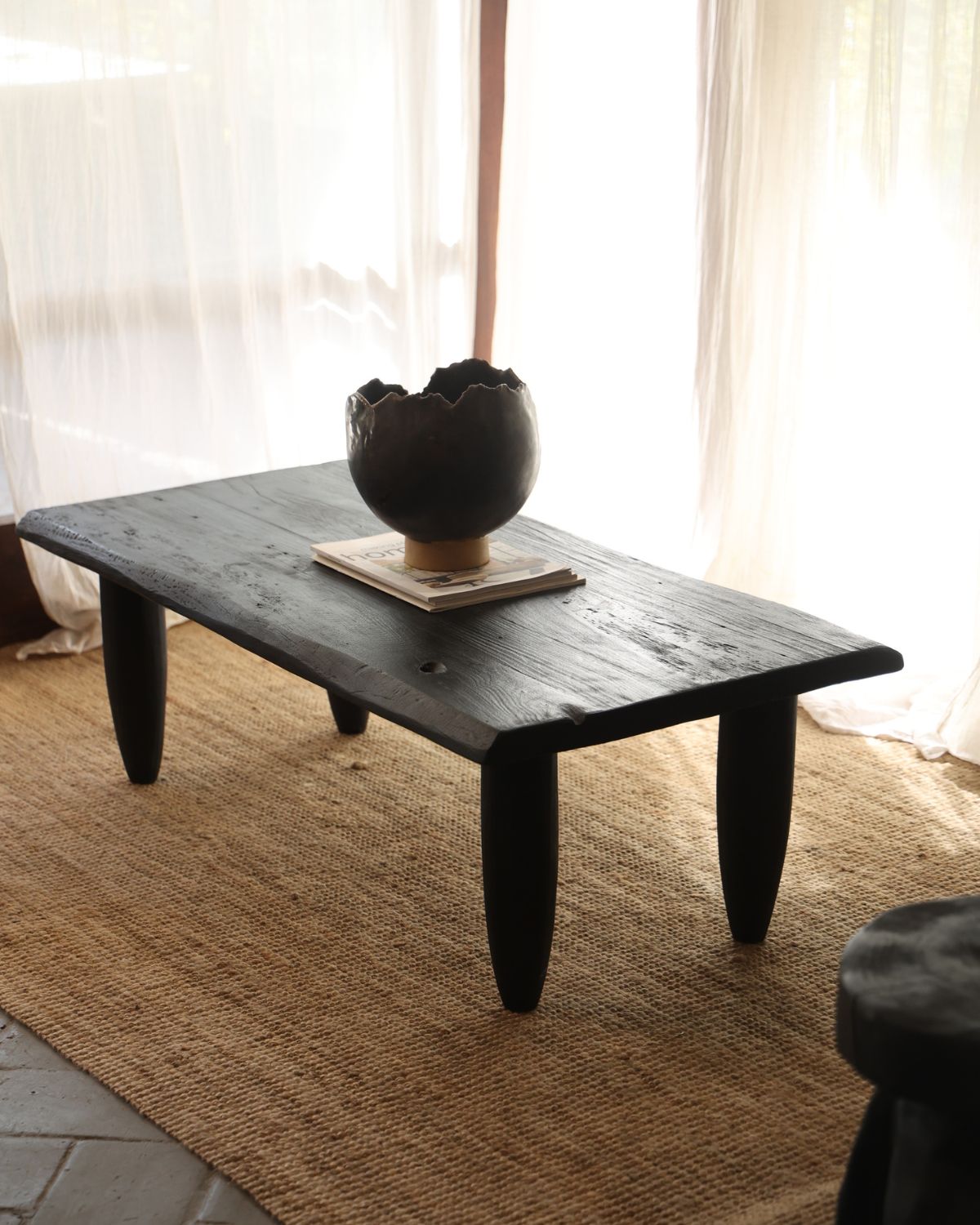 MESA BAU NEGRA 120X60X38