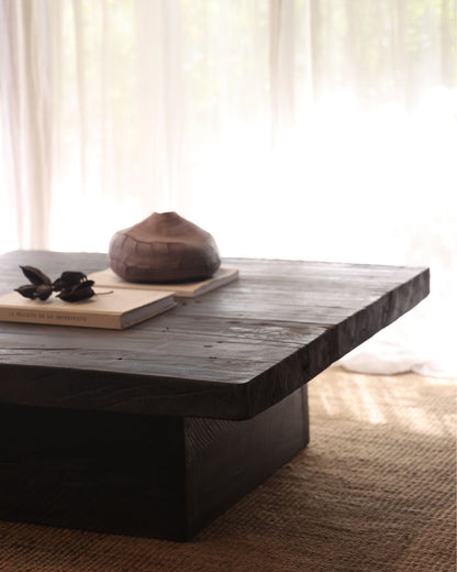 MESA VELANÉ NEGRO CENIZA 100X100X35