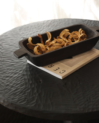 MESA BAGUS REDONDA NEGRA 80X35