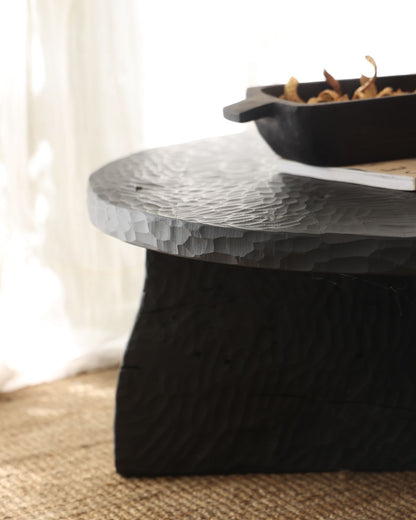 MESA BAGUS REDONDA NEGRA 80X35